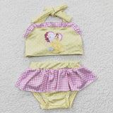 cartoon yellow princess swimsuit