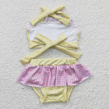 cartoon yellow princess swimsuit