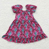 western cactus pink  girls dress