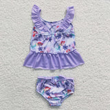 5.5 S0037 summer purple cartoon swimsuit