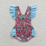 Flower small flying sleeve climbing suit