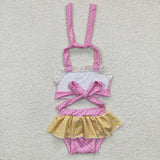 cartoon pink princess swimsuit