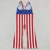 4th of July girls jumpsuit