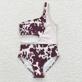 5.14-1 USA warehouse leopard girls swim suit