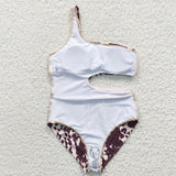 5.14-1 USA warehouse leopard girls swim suit