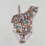 5.14-1 USA warehouse western cow sun swimsuit