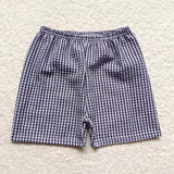 seersucker navy blue boy shorts