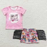 5.5 GSD0317 vibes pink tassel girls outfits