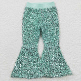 new style green Sequined bell bottoms