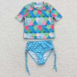 summer Colored triangle girls swimsuit