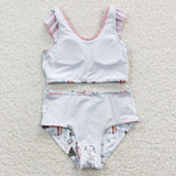 Summer girls horse swim suit
