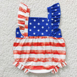 5.14 USA warehouse short sleeve 4th of July star and stripe bubble