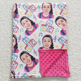 ABC music pink blanket