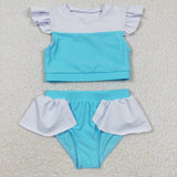 summer popular princess blue girls swim suit