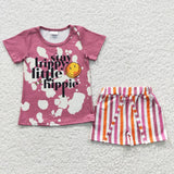 summer little hippie girls outfit