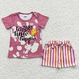 summer little hippie girls outfit