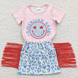 5.5 GSD0339 American babe red tassel girls outfit