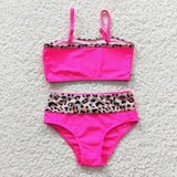 pink leopard swim suit