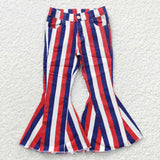 5.14 US Warehouse  4th of July baby girl stripe jeans