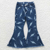new style lightning Denim bell bottoms