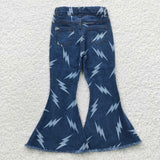 new style lightning Denim bell bottoms
