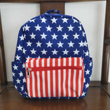 4th of July High quality blue star print backpack