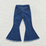new style star bleach Denim bell bottoms