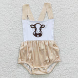 short sleeve cow boy baby romper