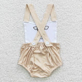 short sleeve cow boy baby romper