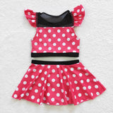 summer pink dot girls swimsuit