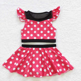 summer pink dot girls swimsuit
