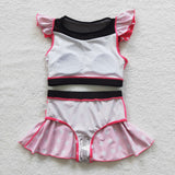 summer pink dot girls swimsuit