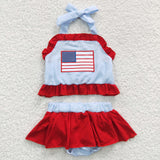 4th of July USA seersucker swimsuit