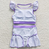 summer purple and pink girls swimsuit
