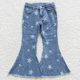 new style star blue Denim bell bottoms