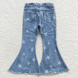 new style star blue Denim bell bottoms