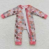 Christmas oh oh oh smile zip romper