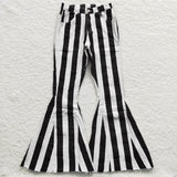 stripe Adult Bell-bottom jeans