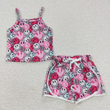 summer smile pink girls outfit