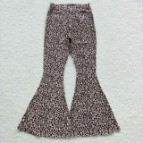 Adult leopard Bell-bottom jeans