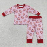 Matching Baby girls boys Christmas long sleeve pajamas