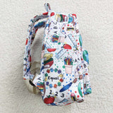 High quality  back to school ABC  and 123 print backpack