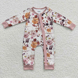 long sleeve pumpkin pink zip sleeper