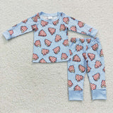 Matching Baby girls boys Christmas long sleeve pajamas