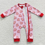 cake pink zip girl romper