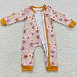 ladybird floral orange long sleeve zip sleeper