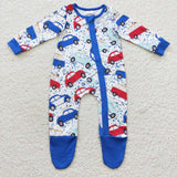 long sleeve car zip romper