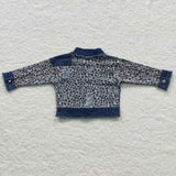 new style leopard denim coat