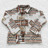 new style western long sleeve BROWN boy jacket