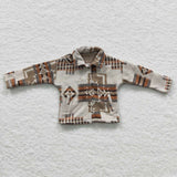 new style western long sleeve BROWN boy jacket